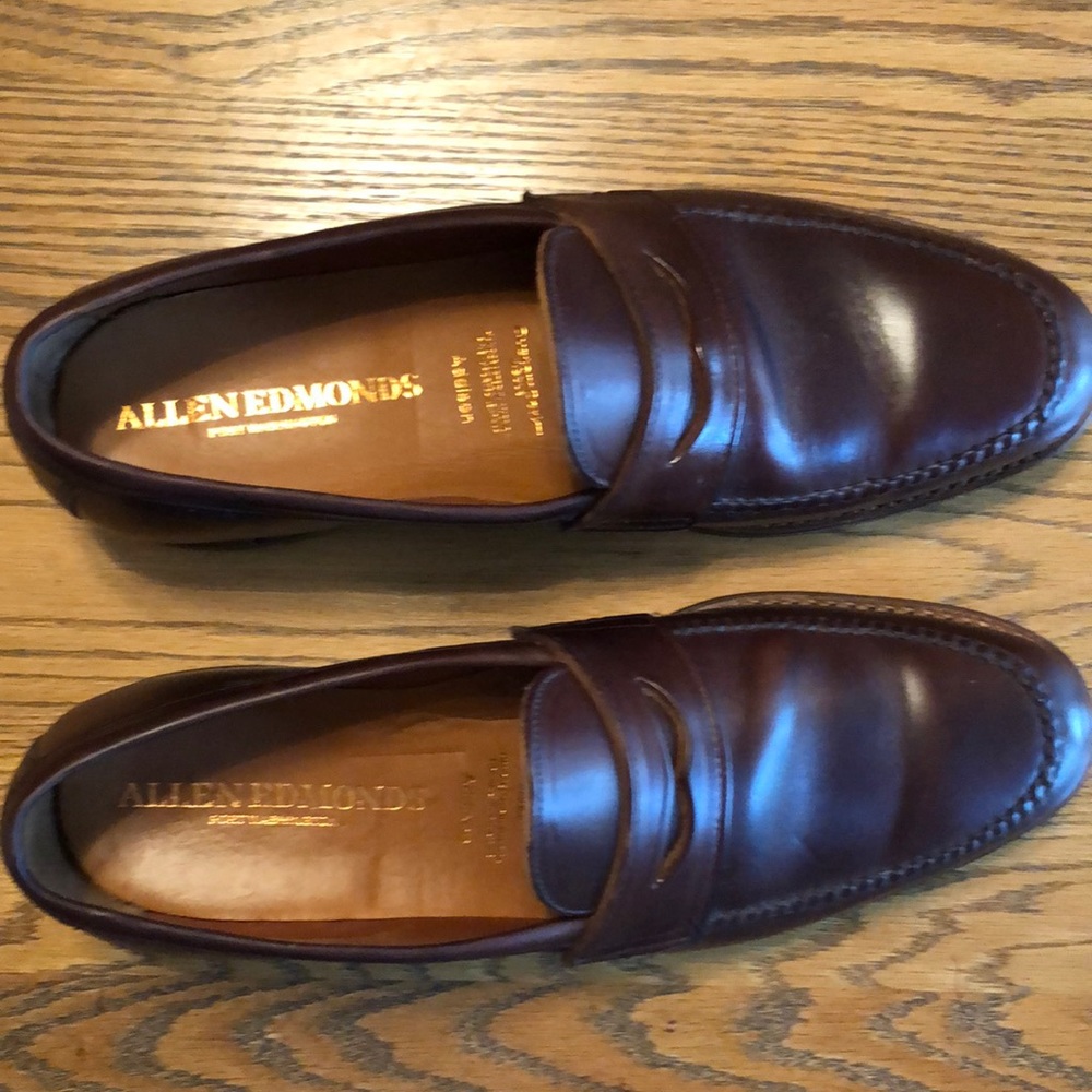 Allen Edmonds size 12 brown loafers
